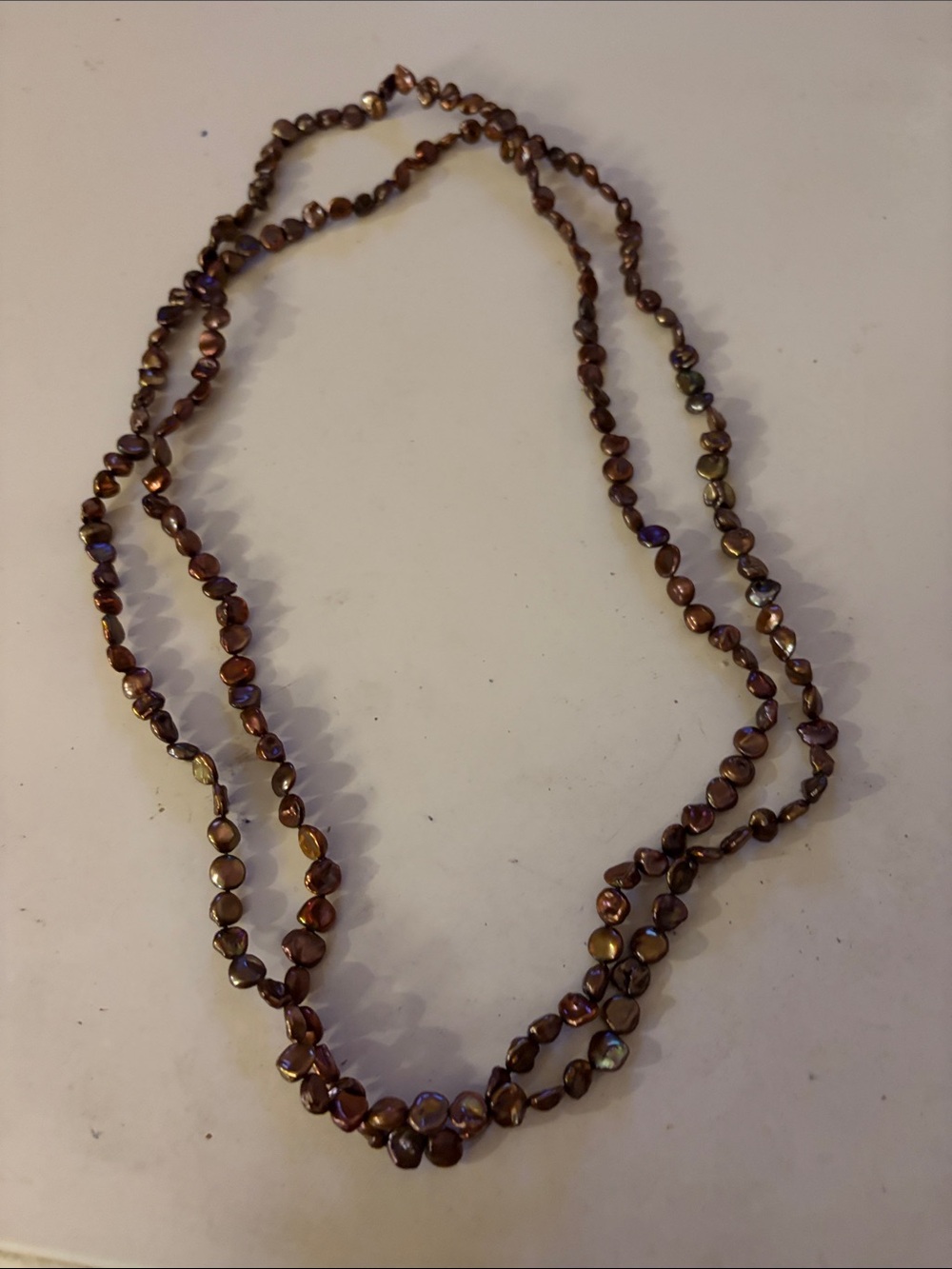 Brown Freshwater Pearl Double Strand Necklace - Women Jewelry